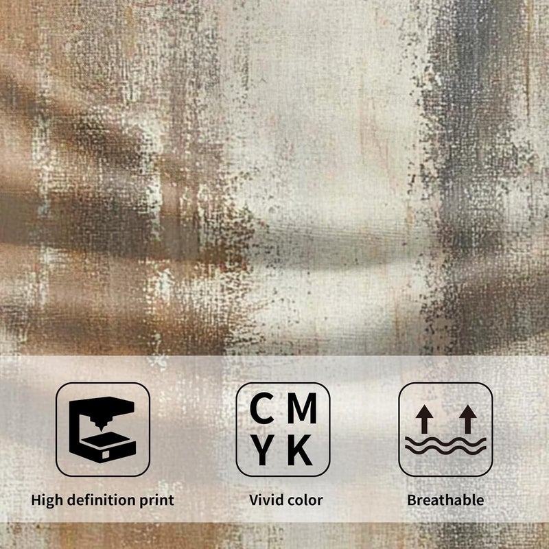 Granbey Burnt Brown and Grey Hand Towels for Bathroom Set of 2, Abstract Art Painting Modern Face Towels 28X14 inch, Quick Dry Soft Absorbent Washcloths Decorative Kitchen Dish Towels for Yoga Workout Gym - Image 3